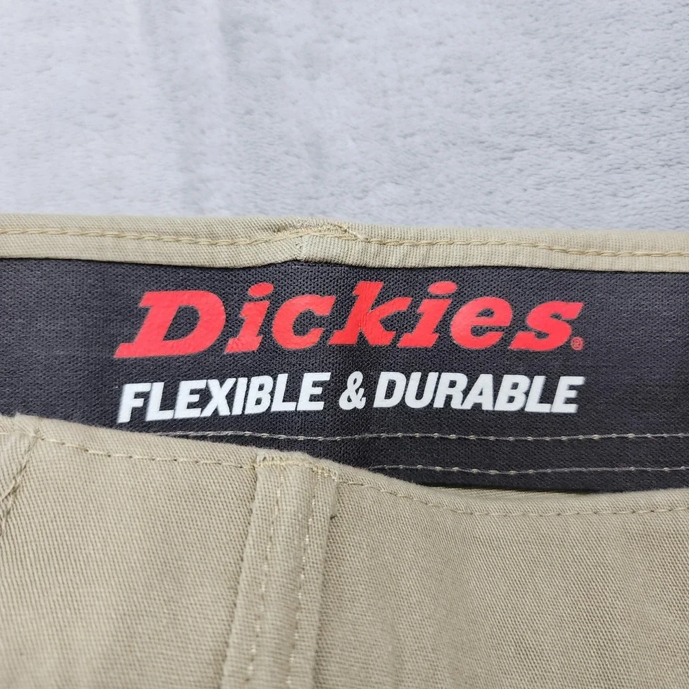 Dickies Pants Mens 32x30 Beige Regular Fit Cargo Utility Canvas Stretch Workwear